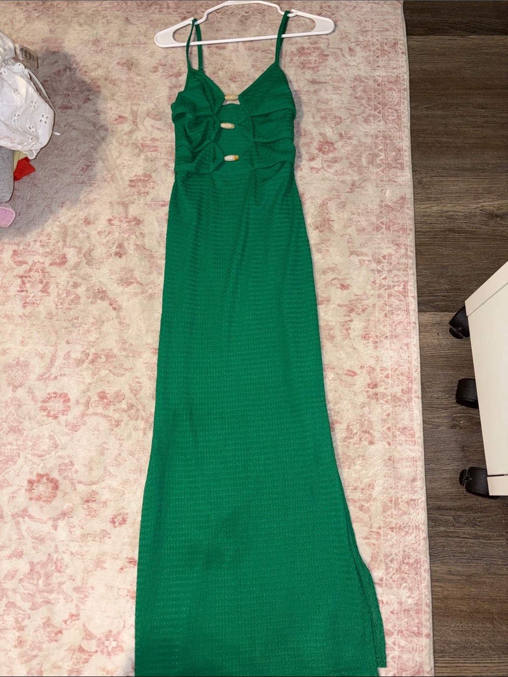 Green Sleeveless Cutout Maxi Dress